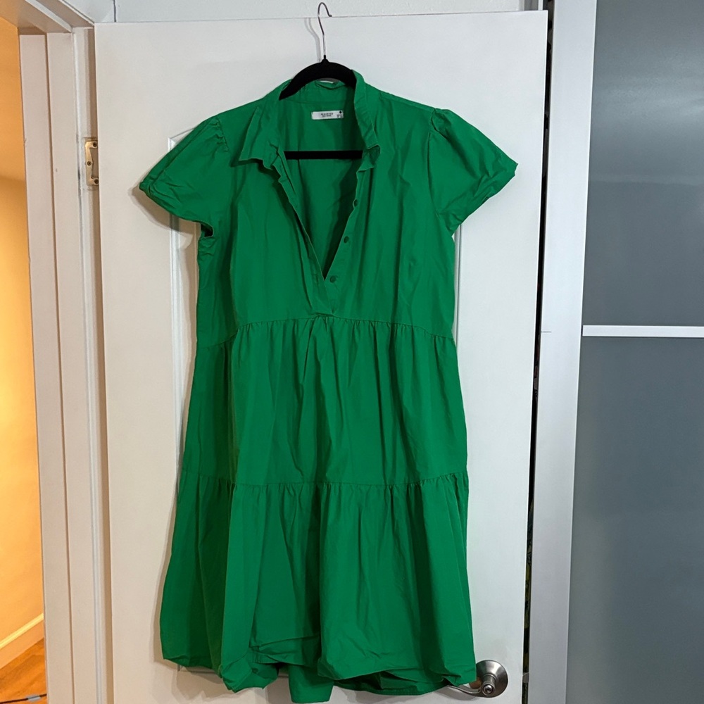 Reserved Vibrant Green Mini Dress